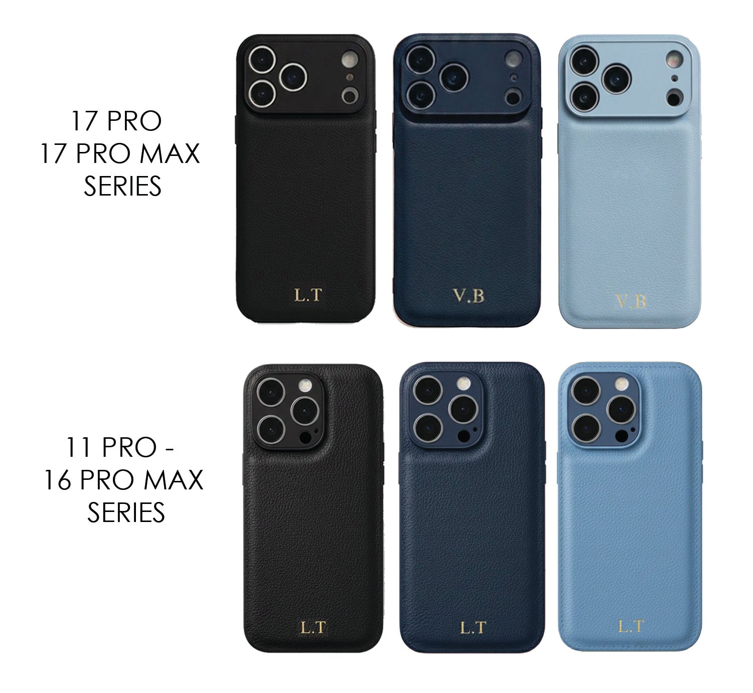 Light Blue Gold Initials