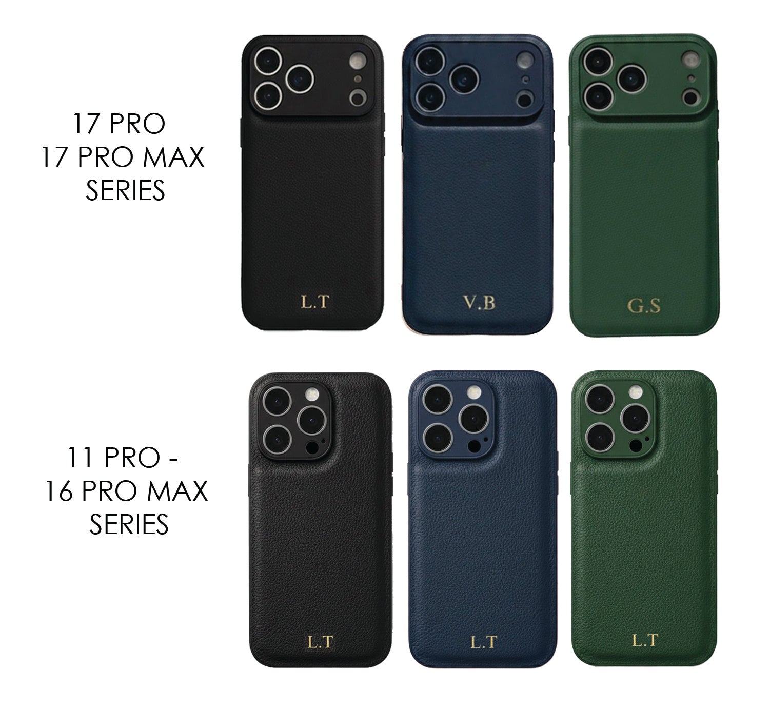 Navy Blue Gold Initials