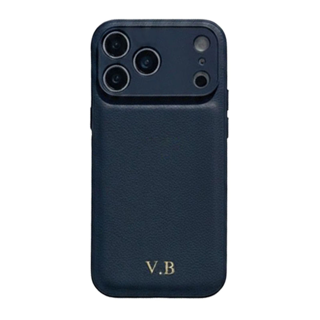 Navy Blue Gold Initials