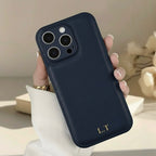 Navy Blue Gold Initials