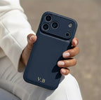 Navy Blue Gold Initials